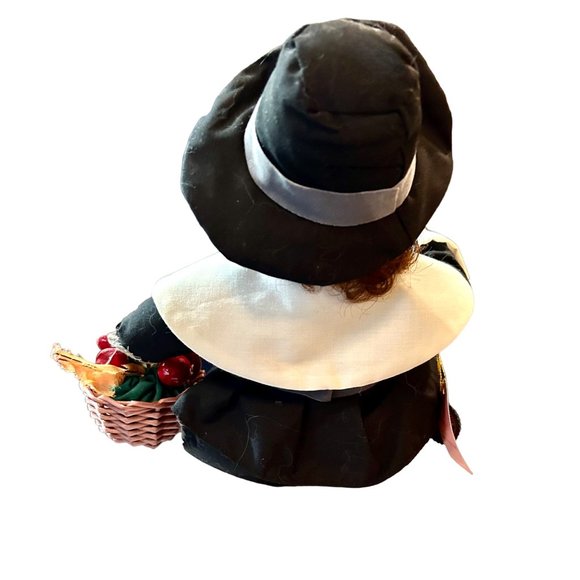 Winter Wonderland Porcelain Calendar Clown Pilgrim Doll - 12 inches Tall - Picture 7 of 9